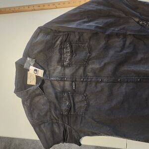 Buckle Black Lightweight Shirt Jacket